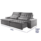 Sofá 4 Lugares Retrátil E Reclinável Elegance 2.50 Metros Vel