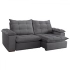 Sofá 4 Lugares Retrátil E Reclinável Espanha 250cm Cinza - Ce
