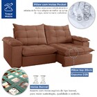 Sofá 4 Lugares Retrátil E Reclinável Espanha 250cm Ferrugem -