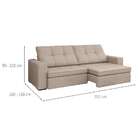 Sofá 4 Lugares Retrátil E Reclinável Flexforma Versalhes Camu