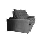 Sofá 4 Lugares Retrátil E Reclinável França Suede Cinza