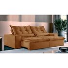 Sofá 4 Lugares Retrátil E Reclinável Galícia Veludo Com Molas