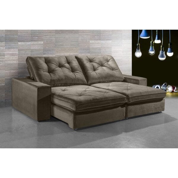 Sofá 4 Lugares Retrátil E Reclinável Lisboa Estofados Buriti