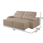 Sofá 4 Lugares Retrátil E Reclinável M-182 Martins Bege