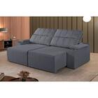 Sofá 4 Lugares Retrátil E Reclinável M-182 Martins Grafite