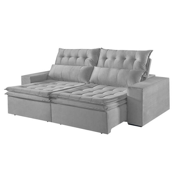 Sofá 4 Lugares Retrátil E Reclinável Martins M-118 Veludo Cin