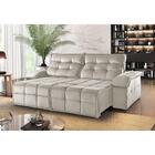 Sofá 4 Lugares Retrátil E Reclinável Martins M-122 Veludo Cre