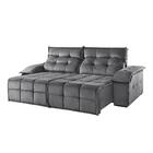 Sofá 4 Lugares Retrátil E Reclinável Martins M-122 Veludo Gra