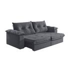 Sofá 4 Lugares Retrátil E Reclinável Martins M-164 Veludo Gra