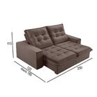 Sofá 4 Lugares Retrátil E Reclinável Martins M-165 Veludo Mar