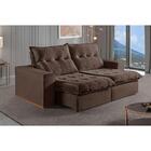 Sofá 4 Lugares Retrátil E Reclinável Martins M-177 Veludo Mar