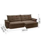 Sofá 4 Lugares Retrátil E Reclinável México Luizzi 2,50m Velu