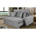 Sofá 4 Lugares Retrátil E Reclinável México Veludo Com Molas