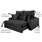Sofá 4 Lugares Retrátil E Reclinável México Veludo Com Molas