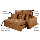 Sofá 4 Lugares Retrátil E Reclinável México Veludo Com Molas