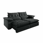 Sofá 4 Lugares Retrátil E Reclinável Mônaco Veludo Com Molas