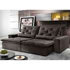 Sofá 4 Lugares Retrátil E Reclinável Nápoles Malha Marrom