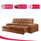 Sofá 4 Lugares Retrátil E Reclinável Orion 2.50m Veludo Terra