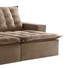 Sofá 4 Lugares Retrátil E Reclinável Orion 2.50m Veludo Terra