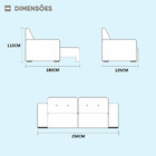 Sofá 4 Lugares Retrátil E Reclinável Orion 2.50m Veludo Terra