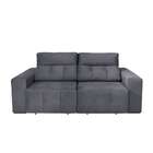 Sofá 4 Lugares Retrátil E Reclinável Roma Suede Cinza