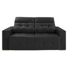 Sofá 4 Lugares Retrátil E Reclinável Roma Suede Grafite 250 Cm