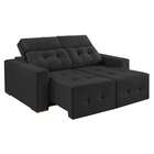 Sofá 4 Lugares Retrátil E Reclinável Roma Suede Grafite 250 Cm