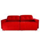 Sofá 4 Lugares Retrátil E Reclinável Roma Suede Vermelho