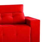 Sofá 4 Lugares Retrátil E Reclinável Roma Suede Vermelho