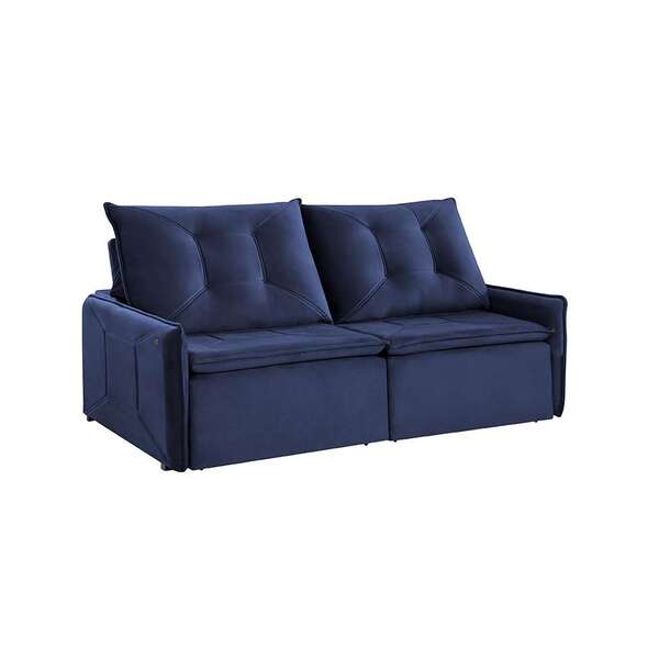 Sofá 4 Lugares Retrátil E Reclinável Slide Com Entrada Usb Ve