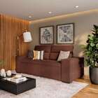 Sofá 4 Lugares Retrátil E Reclinável Spencer Veludo Marrom 26