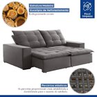 Sofá 4 Lugares Retrátil E Reclinável Super Pilow 200cm Paris