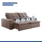 Sofá 4 Lugares Retrátil E Reclinável Super Pilow 200cm Paris