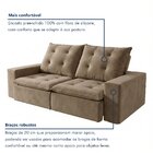 Sofá 4 Lugares Retrátil E Reclinável Super Pilow 200cm Paris