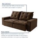 Sofá 4 Lugares Retrátil E Reclinável Super Pilow 200cm Paris