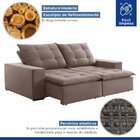 Sofá 4 Lugares Retrátil E Reclinável Super Pilow 230cm Paris