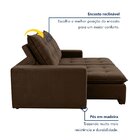 Sofá 4 Lugares Retrátil E Reclinável Super Pilow 250cm Paris