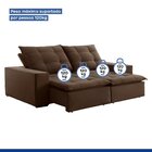 Sofá 4 Lugares Retrátil E Reclinável Super Pilow 250cm Paris