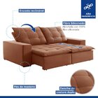 Sofá 4 Lugares Retrátil E Reclinável Super Pilow 250cm Paris