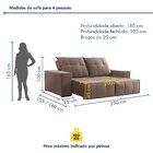 Sofá 4 Lugares Retrátil E Reclinável Super Pilow 250cm Xangai
