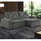 Sofá 4 Lugares Retrátil E Reclinável Trento  Grafite