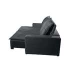 Sofá 4 Lugares Retrátil E Reclinável Valência Malha Cinza