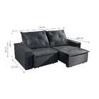 Sofá 4 Lugares Retrátil E Reclinável Valência Malha Cinza