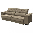 Sofá 4 Lugares Retrátil E Reclinável Veludo 260cm Roma Requin