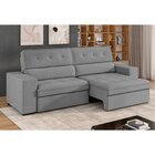 Sofá 4 Lugares Retrátil E Reclinável Veludo Soft 250cm Grécia