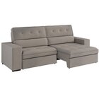 Sofá 4 Lugares Retrátil E Reclinável Veludo Soft 250cm Grécia