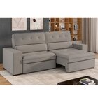 Sofá 4 Lugares Retrátil E Reclinável Veludo Soft 250cm Grécia