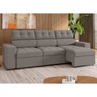 Sofá 4 Lugares Retrátil E Reclinável Veludo Soft 290cm Grécia