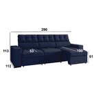 Sofá 4 Lugares Retrátil E Reclinável Veludo Soft 290cm Grécia