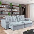 Sofá 4 Lugares Retrátil Itaguaí Cinza